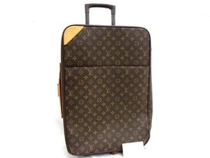 1円 LOUIS VUITTON ルイヴィトン M23294 モノグラム ペガス55 2輪 キャリーケース スーツケース キャリーバッグ ブラウン系 FI3606