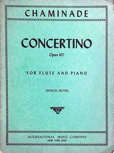 シャミナード コンチェルティーノ 作品107 (フルート+ピアノ) 輸入楽譜 Chaminade Concertino Op. 107 洋書