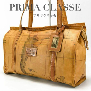 PRIMA CLASSE プリマクラッセ ALVIERO MARTINI ショルダーバッグ 肩掛け A4可 レザー マップ 地図柄 レディース ロゴ ブランド バッグ 