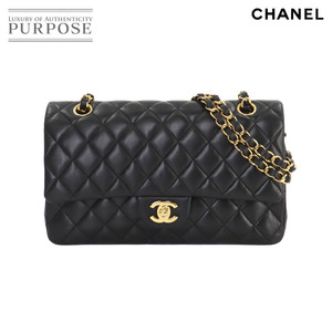 新品同様 シャネル CHANEL マトラッセ 25 チェーン ショルダー バッグ レザー ブラック A01112 ゴールド 金具 Matelasse Bag 90251542