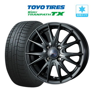 スタッドレスタイヤ ホイール 4本 ウェッズ ヴェルヴァ スポルト2 TOYO ウィンタートランパス TX 185/65R15 デミオ(DJ系)