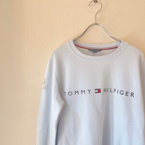 TOMMY HILFIGER スウェット　水色　裏起毛 /Y2166