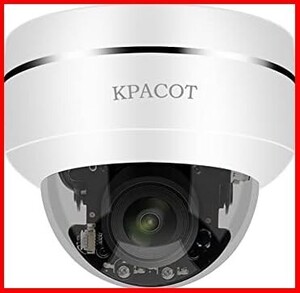 【送料無料】【自動追跡】KPACOT 防犯カメラ 有線 ドーム型 監視カメラ 室内 poe カメラAI人体検知 ptz カメラ