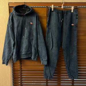 貴重完売 DIESEL ディーゼル セットアップ デニム スウェット XL チャンピオン パーカー NIKE ディースク