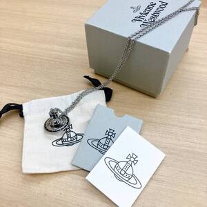 【未使用】 Vivienne Westwood ヴィヴィアンウエストウッド ニュータイニーオーブ ネックレス アクセサリー シルバー系 黒 ブラック