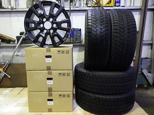 新品/トヨタ ランドクルーザー 250 XV純正 18×7.5J +60&超バリ溝/ブリヂストン DM-V3 265/65R18 2024年 スタッドレスセット☆ランクル/300