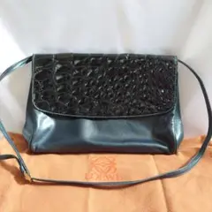 美品 LOEWE ショルダーバッグ レザー クロコ