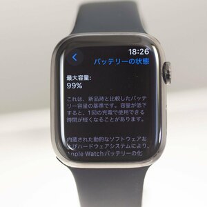 Apple Watch Series 7 グラファイトステンレススチール 45mm ミッドナイトスポーツバンドGPS＋Cellularモデル MNAX3J/A 中古美品