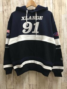 128BH XLARGE TEAM PANELED HD SWT エクストララージ パーカー【中古・美品】