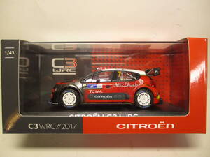 ★CITROEN★シトロエン C３　WRC　２０１７　７号車★ミニカー★ NOREVノレブ社製★赤・白・ガンメタ★新品・未使用品★１／４３スケール★