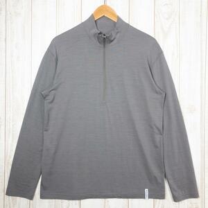 MENs L リッジマウンテンギア メリノウール ハーフジップスタンドカラー Merino Half Zip Stand Collar ロングスリー