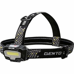 GENTOS(ジェントス) LED ヘッドライト 明るさ400ルーメン/実用点灯3時間/COB(発光面)LED/2色(白&赤)