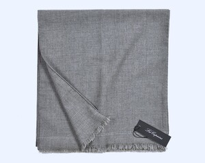 Les Copains◆146㎝×34㎝◆Made in Italy◆gray◆マフラー/ストール/男女◆100% wool◆レコパン◆短丈◆ビジネスでのスカーフ代わりにも