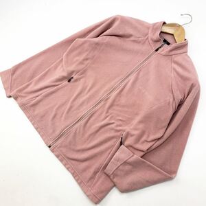 モンベル MONT-BELL MONTBELL ピンク フリース ジャケット 細身 レディース XL 女性用 シンプル アウトドア 【右肩に小穴リペア】■AF142