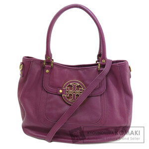 Tory Burch トリーバーチ ロゴ 2WAY トートバッグ レザー レディース 中古