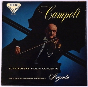 ★英DECCA SXL 2029★))) STEREO ((( 極上美品 チャイコフスキー ヴァイオリン協奏曲 カンポリ Tchaikovsky Campoli Argenta 廃盤LP !!!