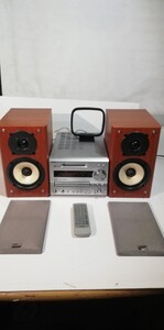 管35（通電音出し、MD ,CD 再生確認、中古現状、）ONKYO オンキョー ミニコンポ FR-7GX D-S7GX