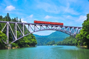 鉄道 デジ 写真 画像 キハ47 只見線夏休み号 タラコ 4