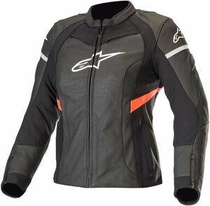 サイズ US 6 / EU 42 - ブラック/レッド - ALPINESTARS アルパインスターズ Stella 女性用 Kira レザー ジャケット