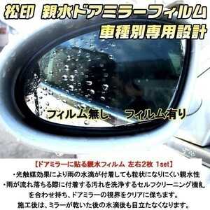 松印 親水ドアミラーフィルム オデッセイ RB1/RB2 後期 H18