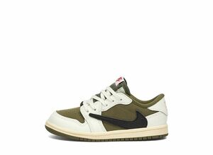 Travis Scott Nike TD Air Jordan 1 Low OG "Medium Olive" 12cm DO5441-200