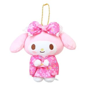 ◆新品　マイメロディ　My Melody　ミニぬいぐるみ　ボールチェーンマスコット〈桜着物〉サンリオ　sanrio