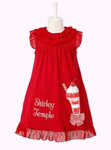 ◆シャーリーテンプル◆パフェptカットソーワンピース◆アカ◆100サイズ◆USED◆美品◆ShirleyTemple◆ 