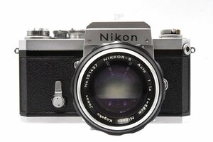 NIKON ニコン F アイレベル 641万台 初期型 + 非AI NIKKOR-S 5.8cm F1.4 + 露出計 MF一眼 標準単焦点 ファインダー初期型 富士山マーク 現