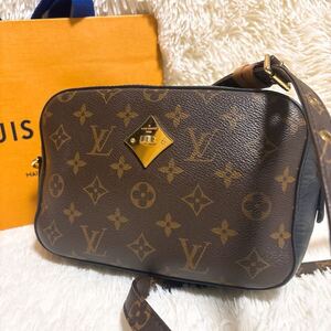 1円〜 LOUIS VUITTON ルイヴィトン ショルダーバッグ M43555 サントンジュ メッセンジャーバッグ モノグラム ブラウン レディース PVC