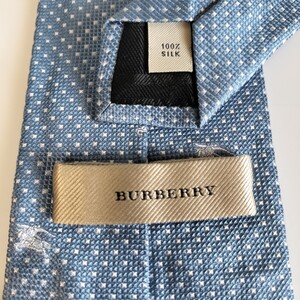 BURBERRY(バーバリー)水色ホースロゴドットネクタイ