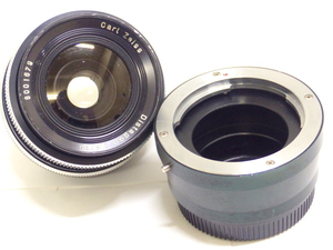 【1470】 Carl Zeiss カールツァイス Distagon 2.8/35 QBMマウント オールドレンズ Rpllei-m4/3 マイクロフォーサーズマウントアダプター付