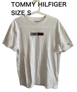 【送料無料】中古 TOMMY HILFIGER トミーヒルフィガー 半袖 Tシャツ ロゴ 刺繍 サイズS