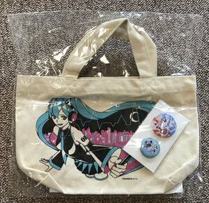 happyくじ　G賞　初音ミク　トートバッグ　缶バッジ2枚　セット