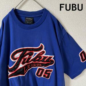 Q1 FUBU tシャツ　半袖　刺繍ロゴ　ゆったりＬメンズ HIPHOP