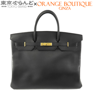 101771929 エルメス HERMES バーキン 40 □F刻印 ブラック ゴールド金具 アルデンヌ ハンドバッグ レディース