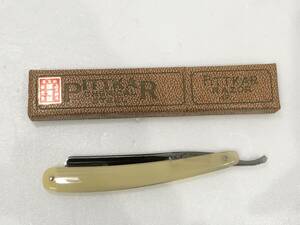 未使用 PITTKER CHEMICAL STEEL 123 カミソリ PITTKAR RAZOR ケース付き 西洋剃刀 理容 理髪 長期保管品 現状品 AJ153000P