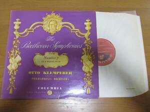 ベートーヴェン 交響曲第7番 英COLUMBIA S/C SAX2415 クレンペラー NM-～VG++