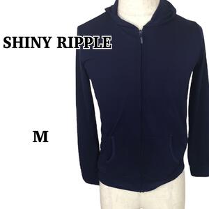 C0534 SHINY RIPPLE【M】フード付きパーカー シンプル ジップアップ