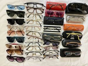 ブランド含む サングラス メガネ 36点セット まとめ ヴィンテージ 大量 ケース付き 【B&L Rayban Tom Ford Etro Agnis b Valentino 等】