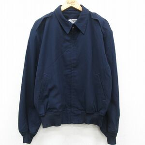 XL/古着 長袖 ミリタリー ジャケット メンズ 90s 大きいサイズ 紺 ネイビー 23oct21 中古 アウター フライト