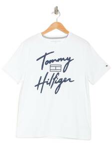 ●送料無料●大きいサイズTommy Hilfiger　ロゴグラフィック半袖TEE（ホワイト）【USサイズ/XXL】