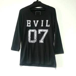 ブラック SS SADS CLOTHS OF THE EVIL 黒夢 清春 EVIL07 7分袖 Tシャツ KUROYUME KIYOHARU SADS サッズ