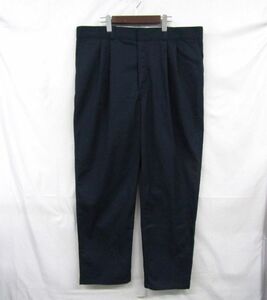 ビックサイズ W42 L32 Dickies 2タック ワーク パンツ 圧着 タグ ディッキーズ ネイビー 古着 ビンテージ 3O0701