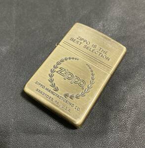 USA製☆[90s ZIPPO] 1995年 ZIPPO IS THE BEST SELECTION 月桂樹 アンティーク加工 刻印XI ヴィンテージ 喫煙具 ライター ジッポー