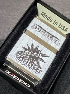 zippo ジャグラー ホワイト ウッド調 特殊加工 希少モデル 2022年製 GO GO CHANCE JUGGLER ケース 保証書付き