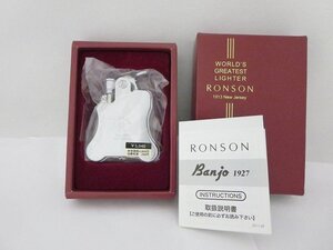 RONSON [ロンソン] バンジョー [Banjo] フリントオイルライター 全自動式ライター [R010022] クロームサテン 喫煙具 /未使用品 V23.0