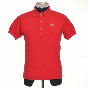 ◆495249 LACOSTE ラコステ ◇ポロシャツ カノコ 半袖 CHEMISE トップス サイズ40 メンズ レッド