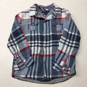 送料無料★TOMMY HILFIGER トミーヒルフィガー★長袖シャツ チェックシャツ ネルシャツ★男の子 子供 5（110）#21029sj72