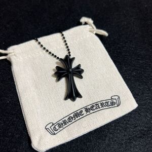 クロムハーツ クロス ラバー ネックレス ブラック CHROME HEARTS