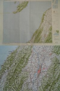 地図　長岡　高田　2枚　1/20万　新潟県